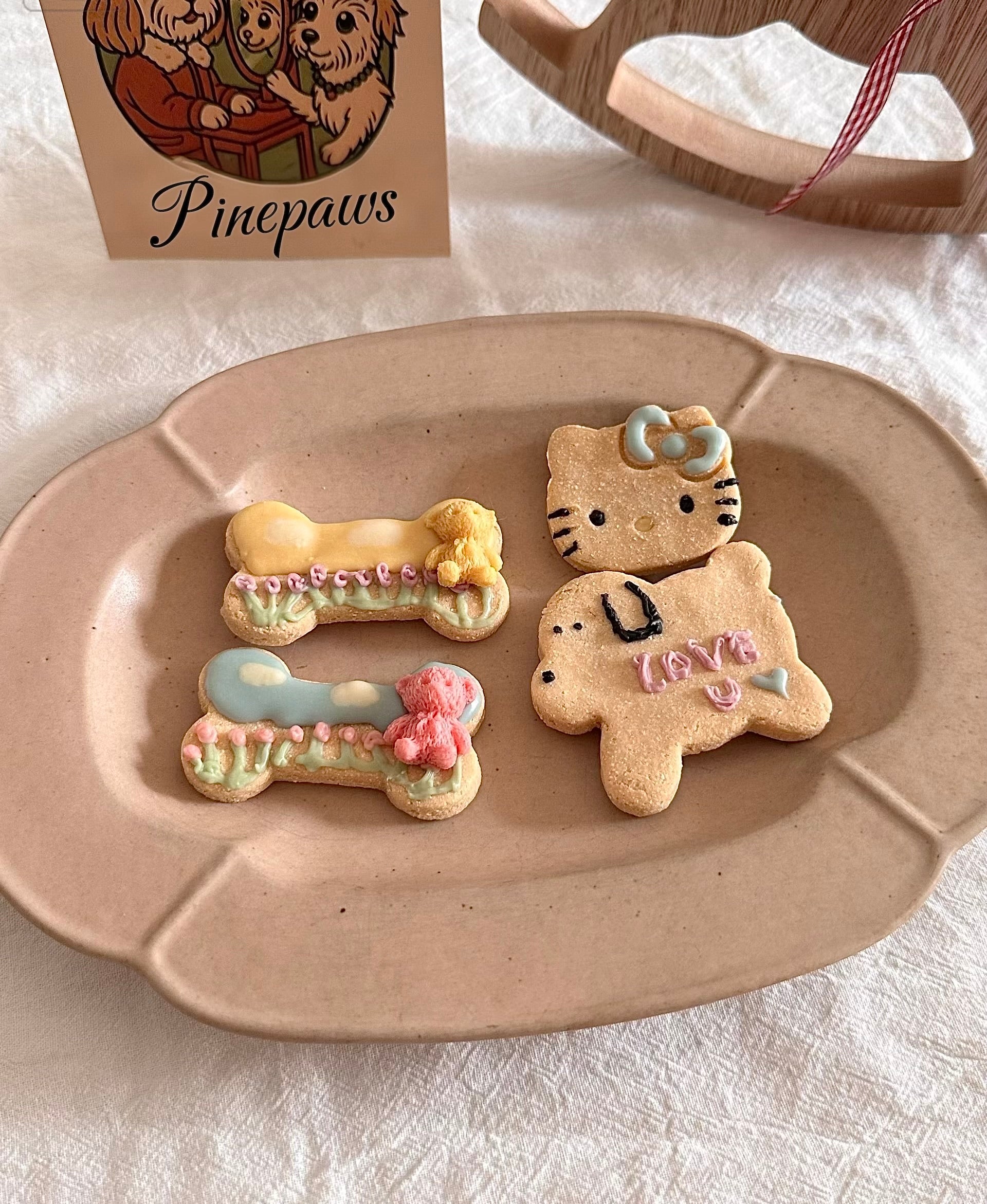 Handmade Pet Topping Biscuits - Pink Blue 🐳🎀