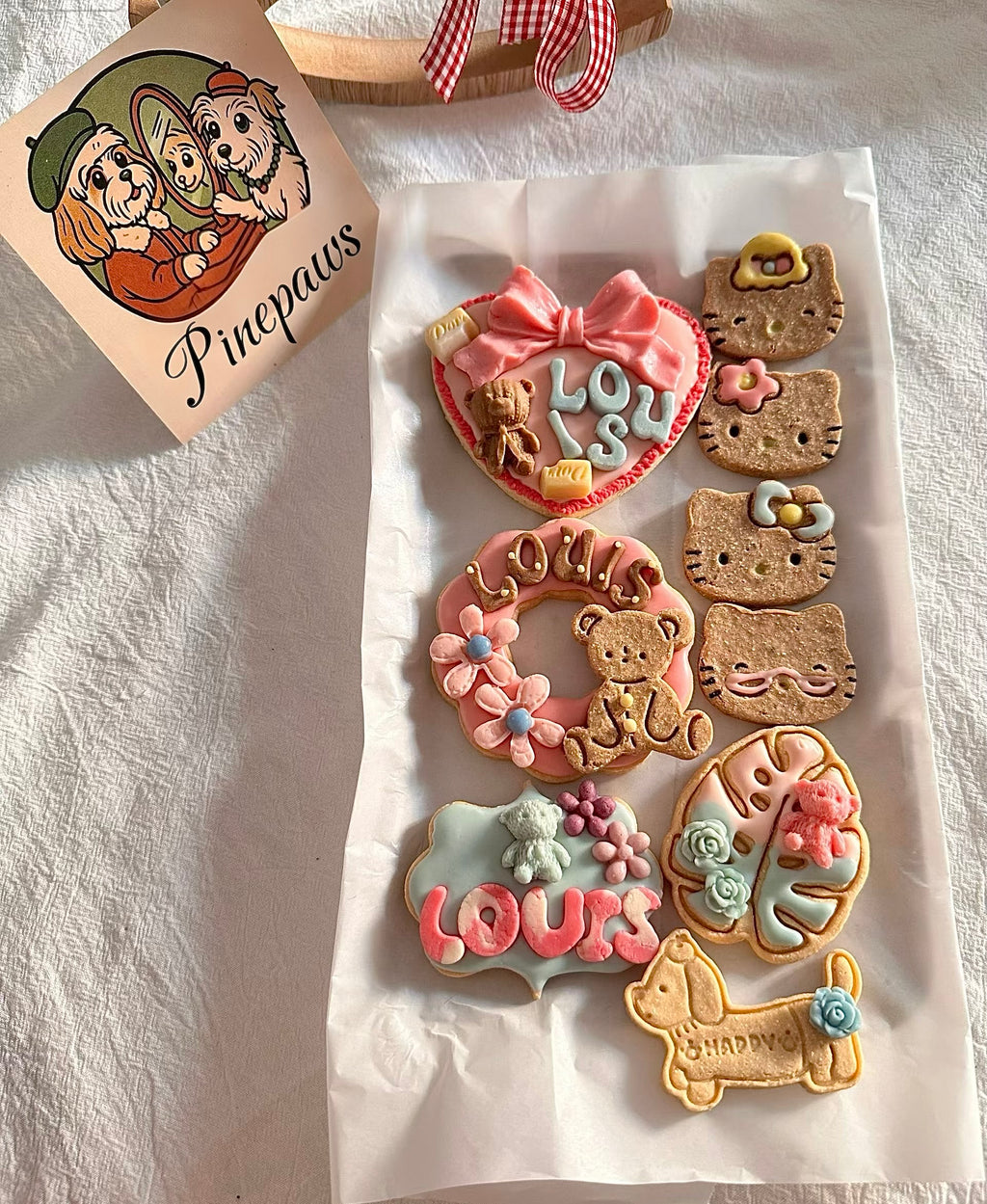 Handmade Pet Topping Biscuits - Pink Blue 🐳🎀