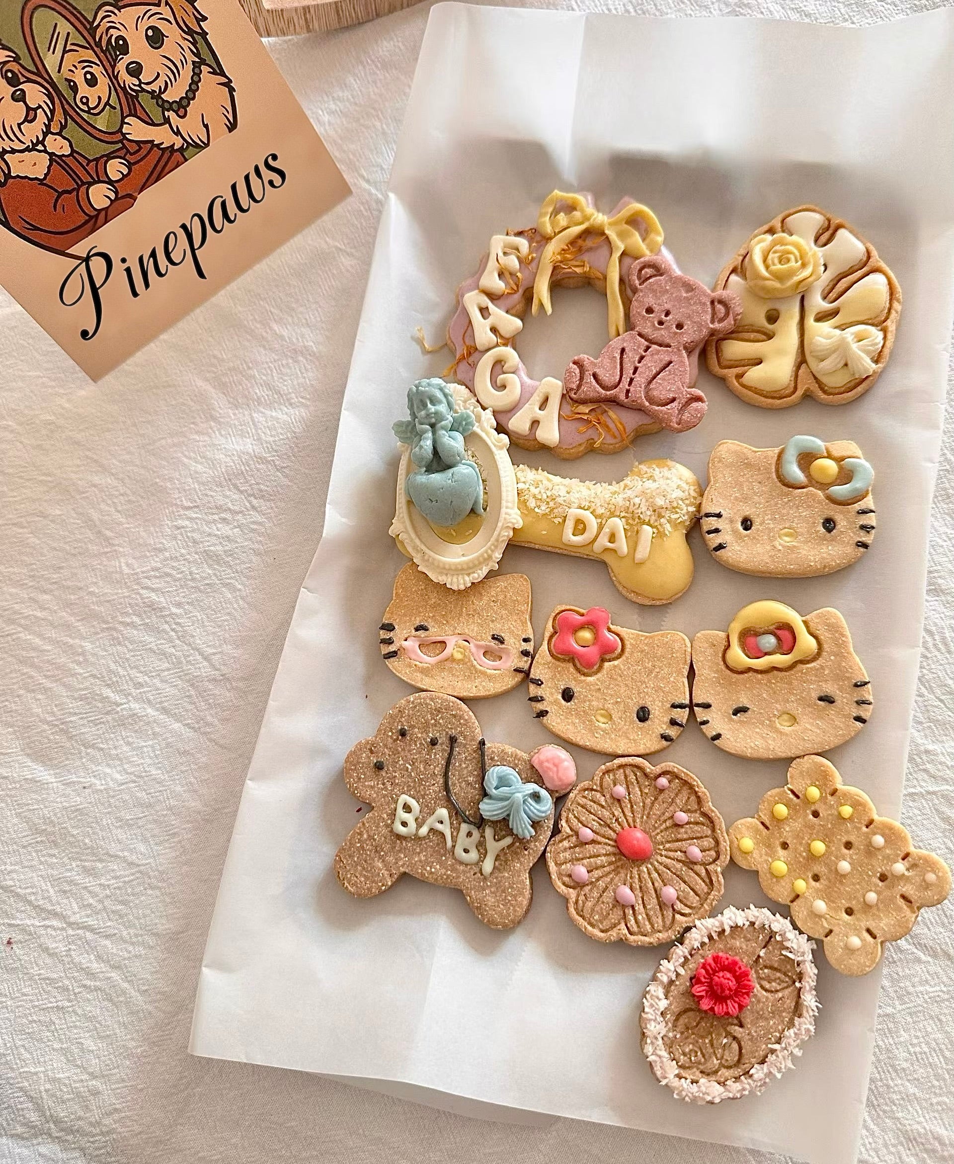 Handmade Pet Topping Biscuits - Yellow blue 🌼🐳