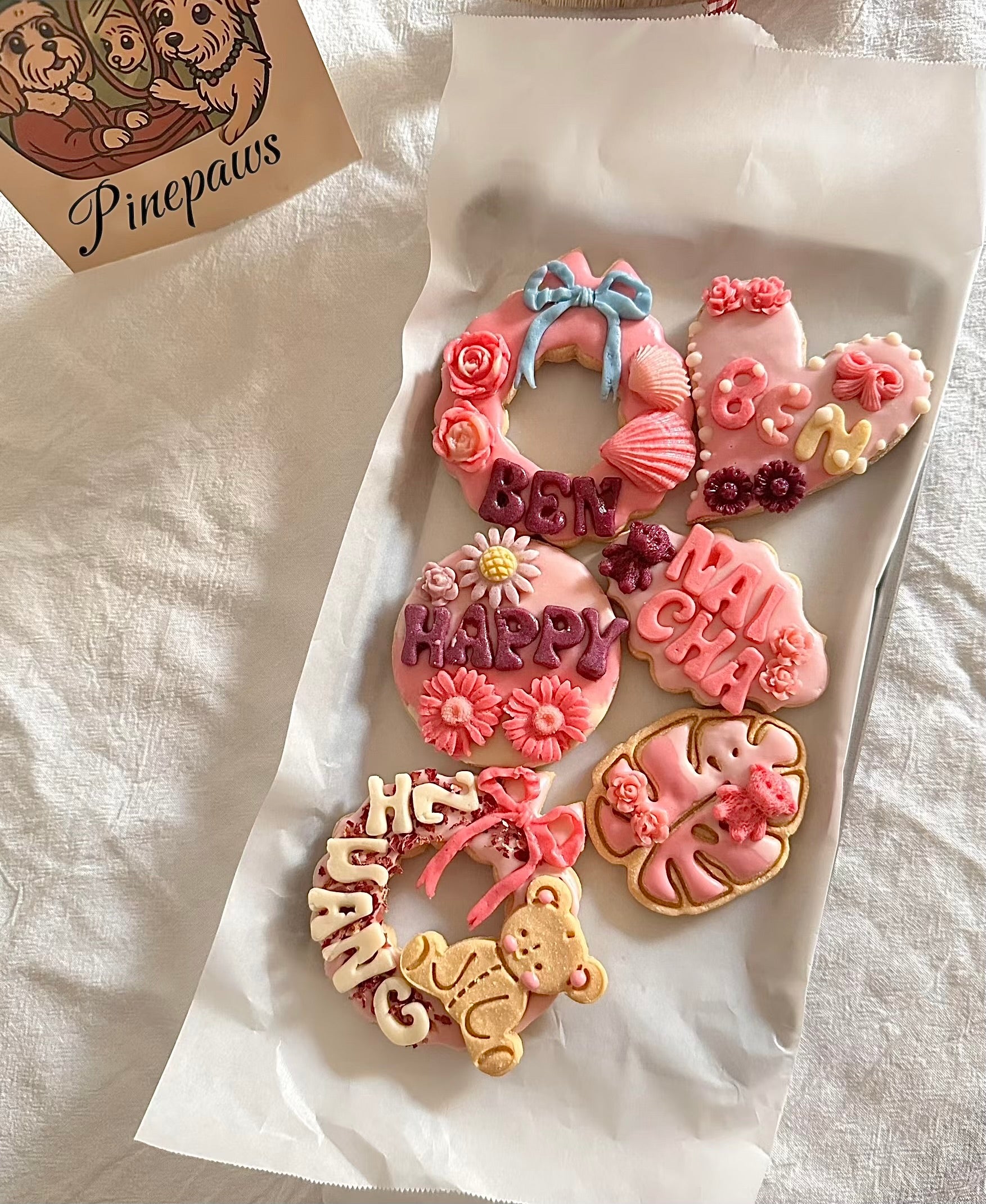 Handmade Pet Topping Biscuits - Pink💗🎀